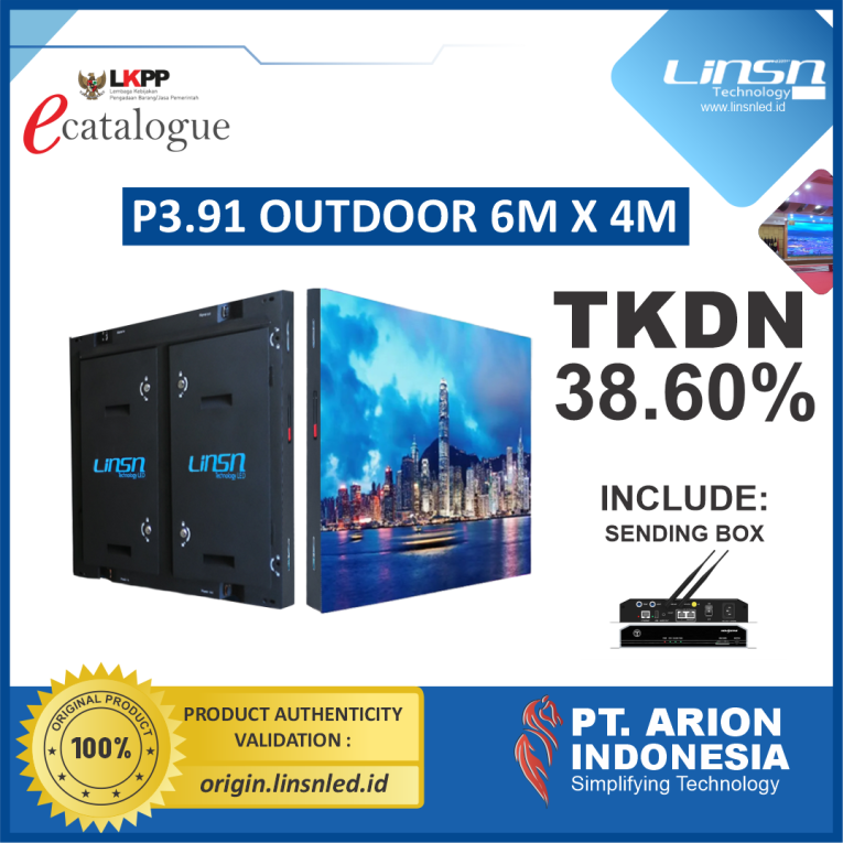 Paket Videotron Outdoor P3.91 6mx4m