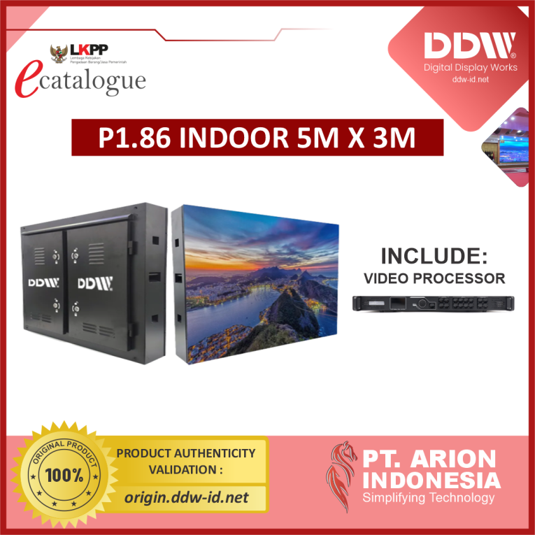 [Non TKDN] Paket Videotron Indoor P1.86 5mx3m